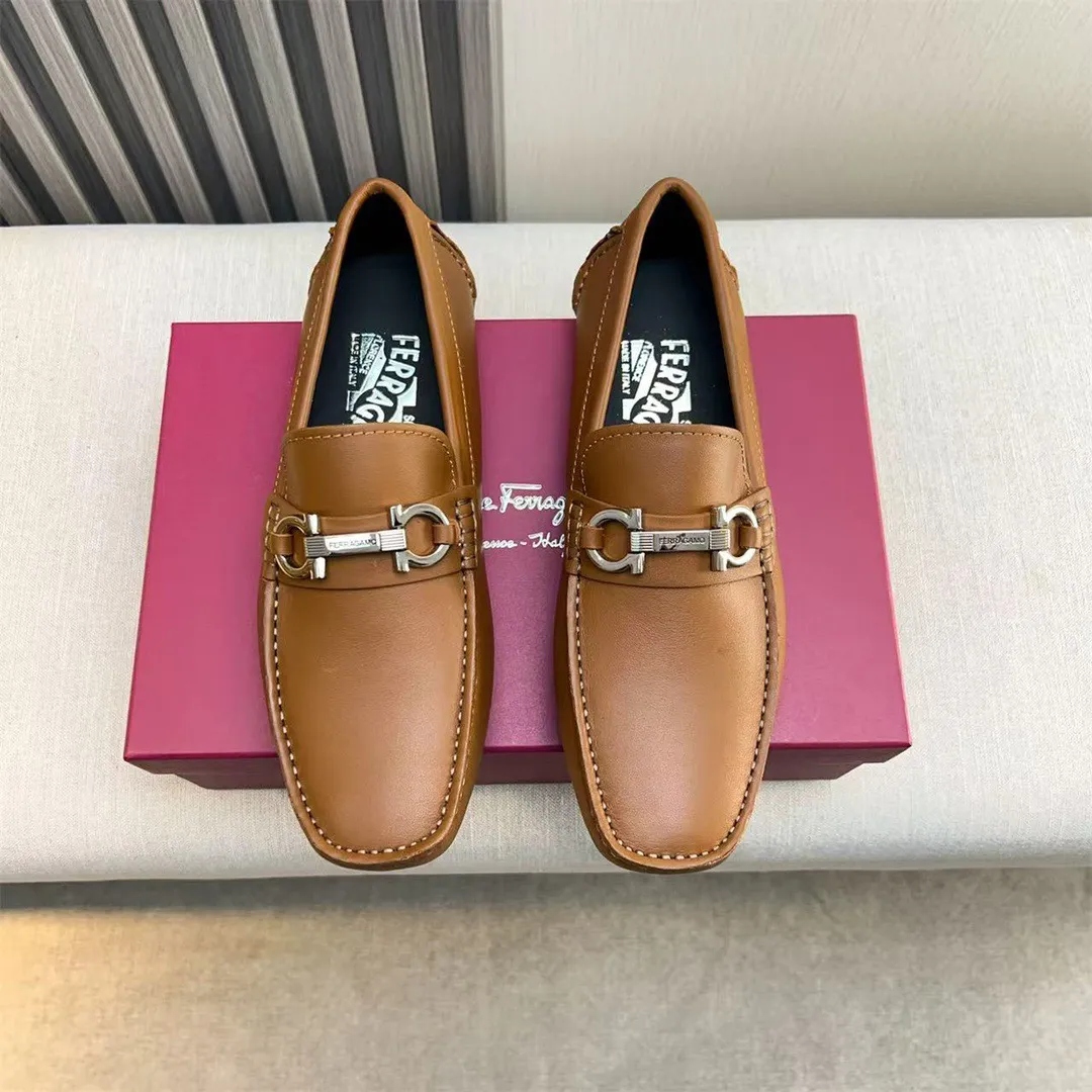Men's shoes 💰560 Ferragamo new high-end quality 🔥 black cowhide ➕ cowhide lining size 38-45